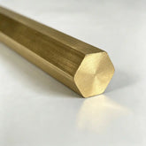 RapidKeen solid brass hex bar and hexagonal rod in straight lengths