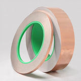 Adhesive backed copper foil sheet with single-sided conductive surface for EMI shielding