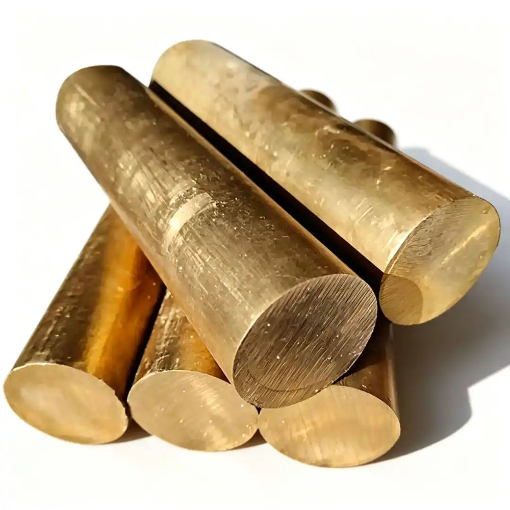 CNC turned brass bar parts machined from solid brass rod stock