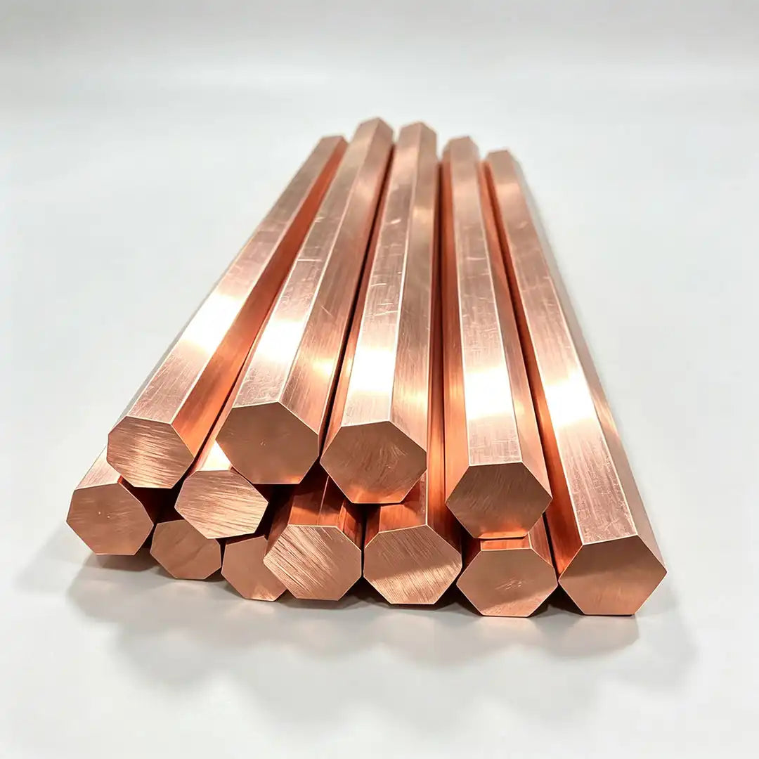 Bolts nuts fittings and threaded fasteners turned from pure copper 110 hex bar