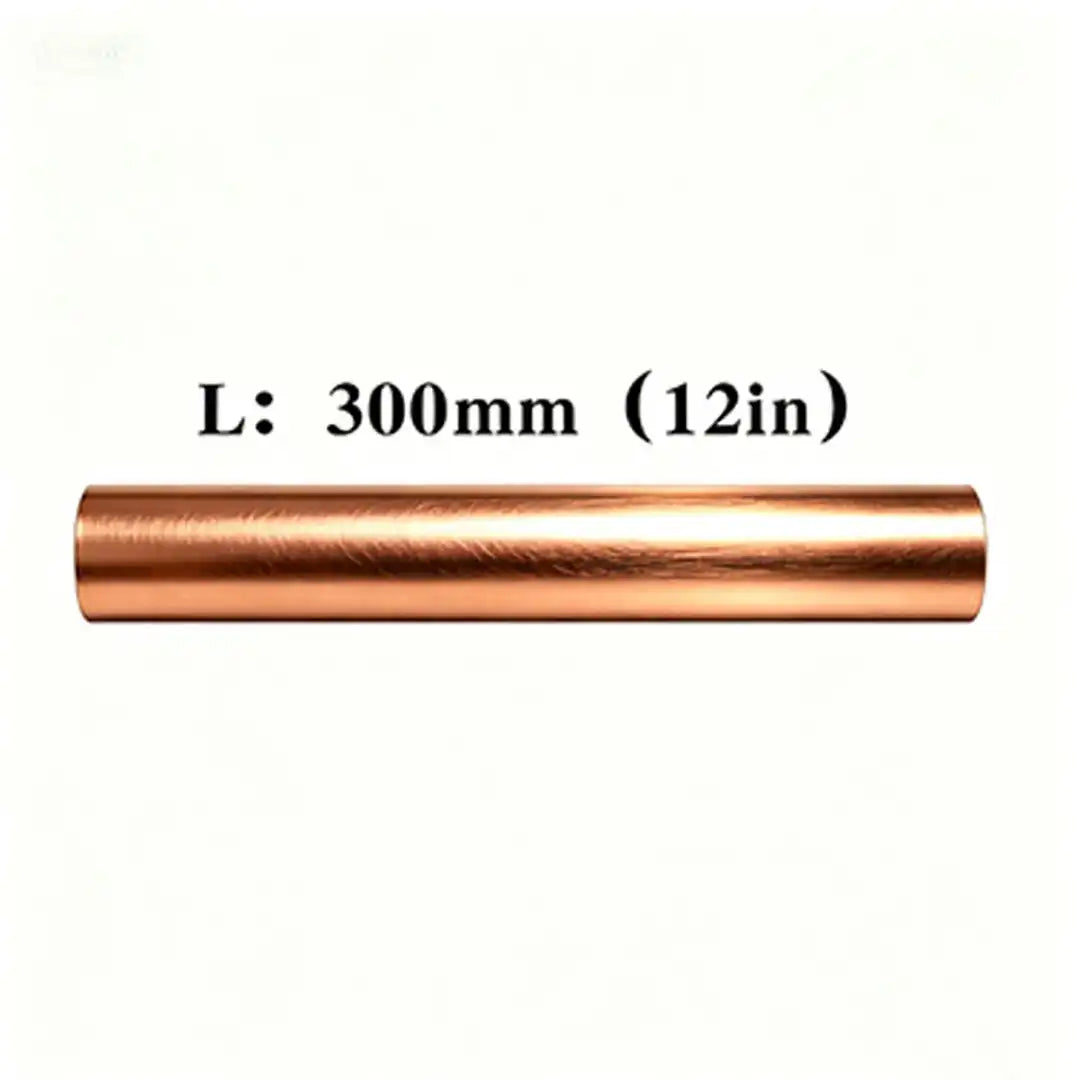Precision custom length cutting service for solid pure copper round bars with deburred flat ends