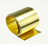 Cut-to-length flat brass foil sheets in various micron thicknesses
