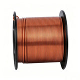 Close-up of enameled magnet wire insulation, solderable polyesterimide coating for high-temperature coils