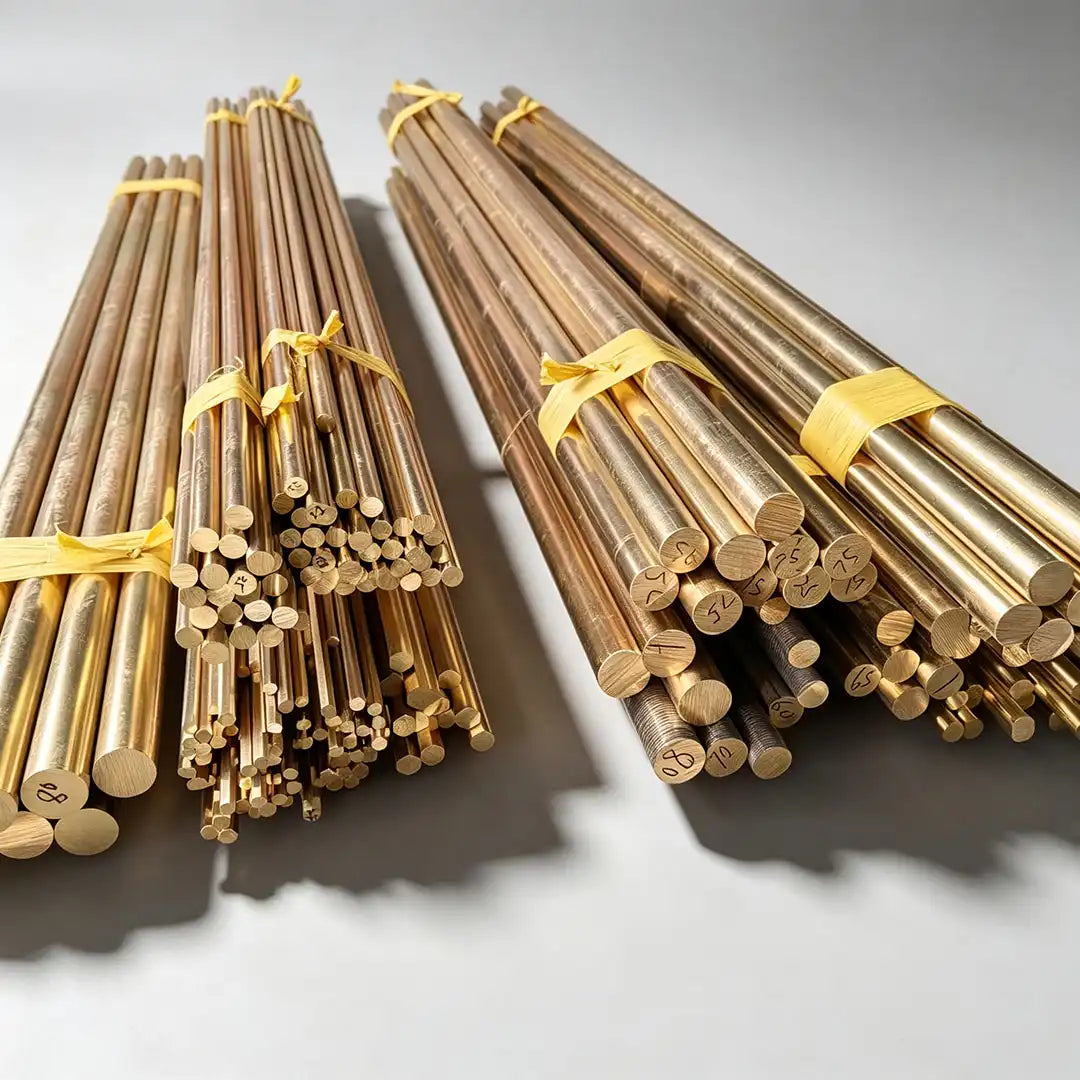 Hexagonal brass bar hex stock for nuts, bolts, and threaded fittings