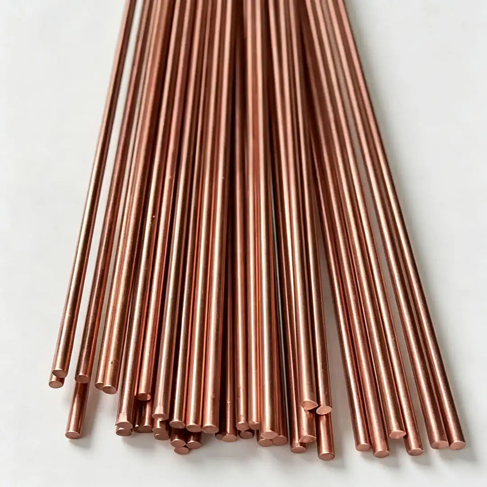 Small pure copper 110 round bar machined into electrical connector pins and terminals