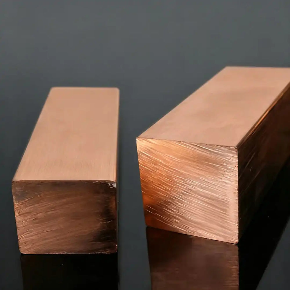Pure copper 110 square bar and solid copper square rod cut to length equal edge